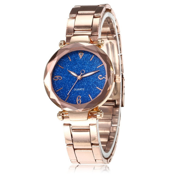 Women Watches Star Sky Dial Clock Luxury Personality Romantic  Rose Gold Bracelet Women Wrist Watch Ladies Clock reloj mujer