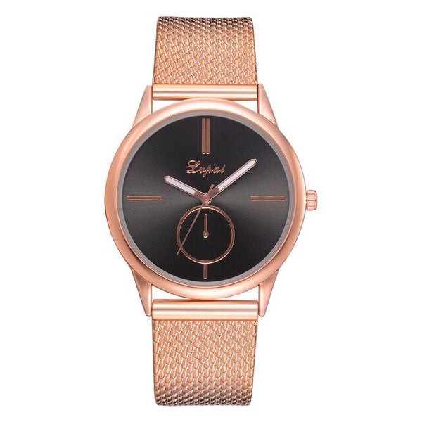 Fashion Women Watches Personality Romantic Rose Gold Wrist Watch Stainless Steel Ladies Clock montre femme reloj mujer 999