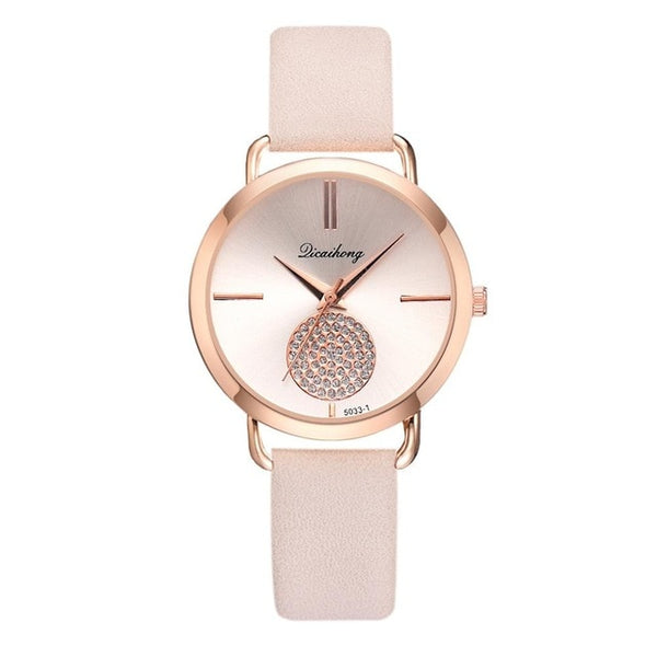 Women Romantic Wrist Watch Leather Rhinestone Designer Ladies Clock Relogio Feminino Dropshipping Elegant Women Quartz Watch