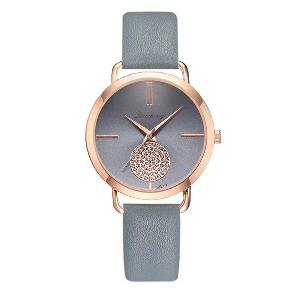 Women Romantic Wrist Watch Leather Rhinestone Designer Ladies Clock Relogio Feminino Dropshipping Elegant Women Quartz Watch