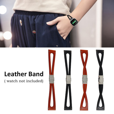 Innovative New Arrival  Replacement Leather Wristband Band Bracelet Strap For Fitbit Charge Versa Smart Watch Watch Strap