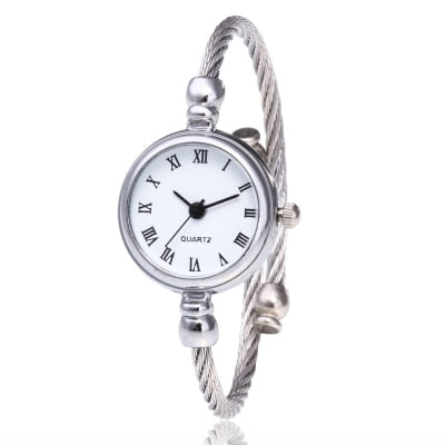 Simple silver women watches elegant small bracelet female clock 2018 new fashion brand roman dial retro ladies wrist watches gif