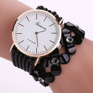 Fashion Geneva Flowers Watches Women Dress Elegant Quartz Bracelet Ladies Watch Crystal Diamond Wrist Watch Gift Reloj Mujer